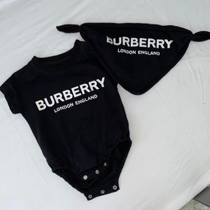 Burberry Black Short Sleeve Tee for Kids